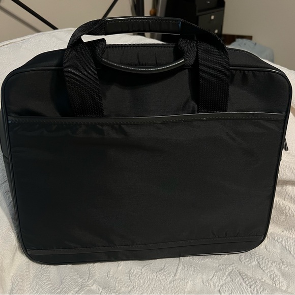 Vintage Hartmann Black Nylon Business Brief Briefcase Laptop Tote Work Bag - Picture 2 of 7